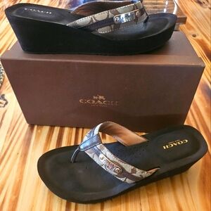 Coach thong style wedge